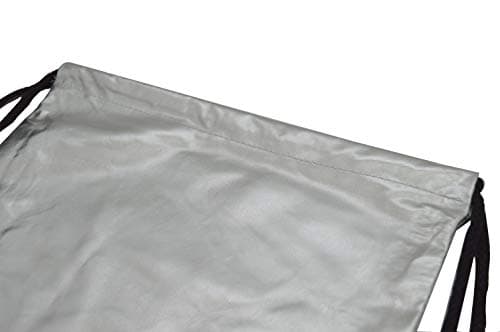 Macahel Shiny Unisex School Drawstring Sports Bag (Silver) — view 3
