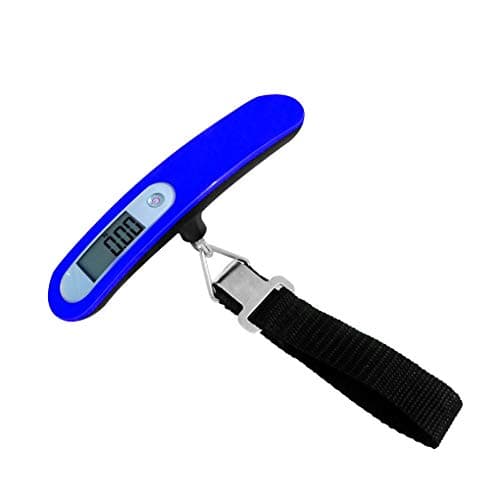 KAV Portable Digital Luggage Scale - 50KG/110 lb High Accuracy Travel Suitcase Weighing Scale with Tare Function and Energy Efficient Design for Home and Travel Use (Blue)