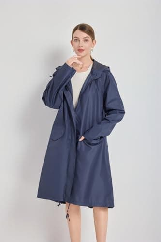 LivelyTrends Waterproof Rain Poncho with Sleeves for Men & Women – Lightweight Reusable Hooded Raincoat, Polyester Rain Jacket for Festivals, Travel, Camping, Hiking & Outdoor Activities — view 2