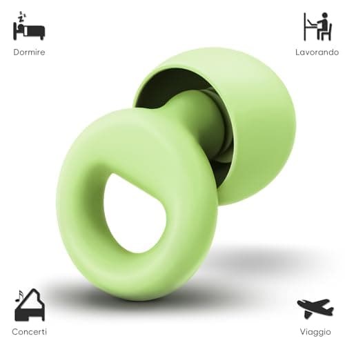HOYIO Ear Plugs for Noise Reduction–Super Soft, Reusable Hearing Protection in Flexible Silicone for Sleep, Noise Sensitivity & Flights-8 Ear Tips in XS/S/M/L–27dB Noise Cancelling–Light Green — view 3