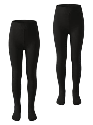 YloveM Girls Fleece Lined Thermal Tights Footed Winter Leggings 6-9 Yesrs