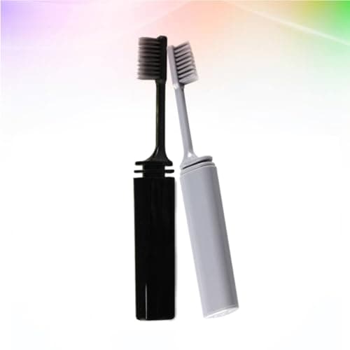 VALICLUD Portable Folding Toothbrush and Anti-Skid Design 2pcs with Bamboo Charcoal Bristles and Daily Oral Hygiene Soft Manual Toothbrush for Travel Use for Personal Care — view 6