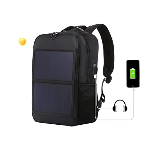 Solar Backpack Charger, 5V Waterproof Ergonomic Solar Power Backpack with USB Charging Port, Intelligent Circuit Protection, Outdoor Sports Travel Power Supply