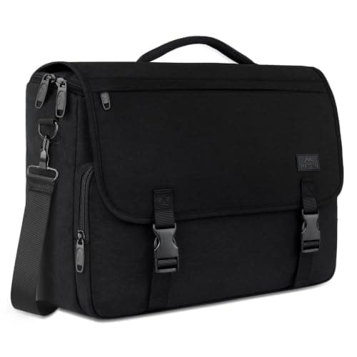 MATEIN Messenger Bag for Men, 17.3 Inch Laptop Satchel Briefcase, Black