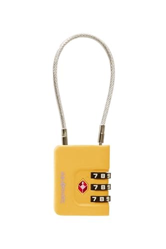 Samsonite TA Revolution - TSA Cable Lock with 3-Digit Combination, Secure Luggage Lock for suitcases & Bags, Yellow — view 2