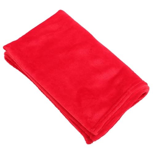 Red Coral Fleece Throw Blanket for Office Travel Autumn Winter
