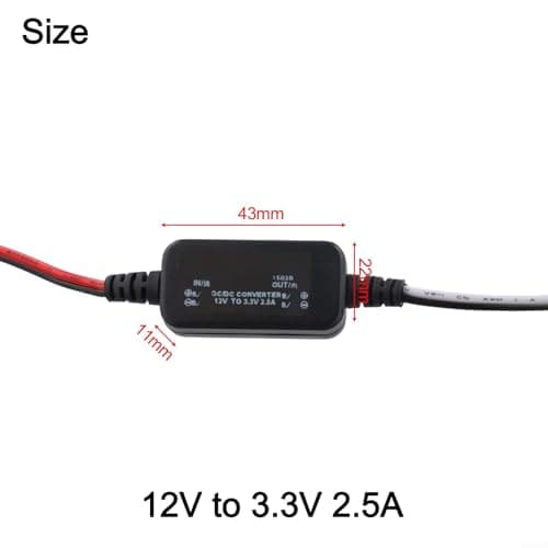 DCDC Voltage Reducer Converter 12V to 3 3V Step Down Module 2 5A Output with Short Circuit and Reverse Polarity Protection for GPS and Monitor Devices — view 5