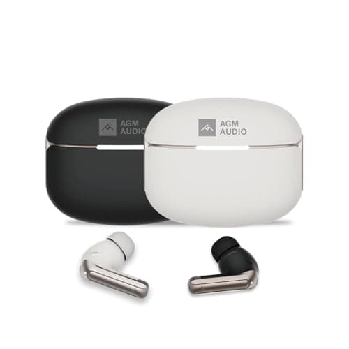 AGM Buds 8 True Wireless Earbuds Bluetooth 5.4 Headphone: Powerful Bass, ENC/ANC Noise Cancelling, Immersive Sound, TWS, 40H Playtime, Comfort Fit for Workouts Music Call (Black) — view 6