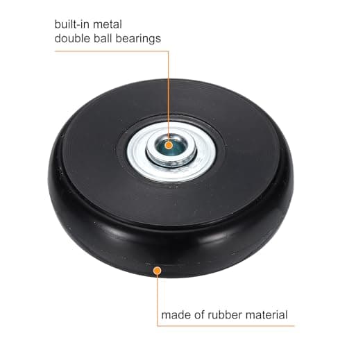 sourcing map Replacement Luggage Wheels 60x18mm Suitcase Wheel Repair Kits Include 2 PU Bearing Wheels & Washers, Wrenches & Axle Screw for Trolley Bag, Inline Skate and Caster Board — view 4