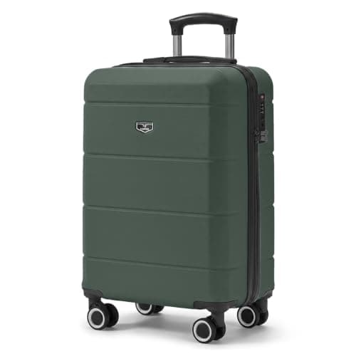 LUGG 20-Inch Jetset Lightweight Cabin Suitcase, ABS Hard Shell, Water-Resistant Carry-On Luggage, TSA-Approved Lock, 4 Spinner Wheels, 3-Step Telescopic Handle, EasyJet Overhead, 55 x 35 x 23 cm