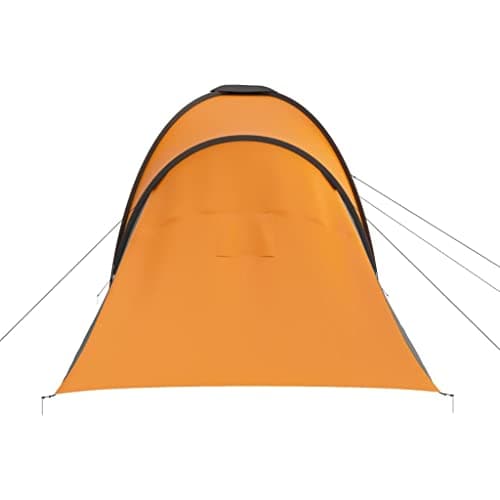 Kaloriko Camping Tent 6 Person Grey and Orange with 2 Cabins Mosquito Net Breathable Inner Tent Waterproof Base Includes Poles and Carry Bag for Outdoor Camping, Hiking and Travel — view 4