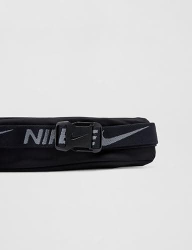 Nike Slim Waistpack 4.0 Running Belt, Waist Bag, Jogging Belt for Smartphone, Keys, Training, Fitness, Running Accessories, Black/Black/Silver, One Size — view 3