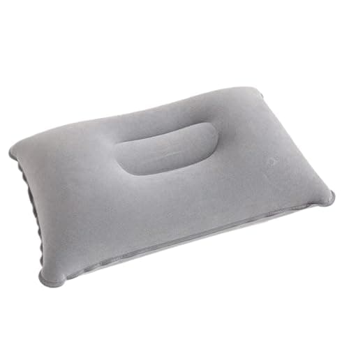 Inflatable Travel Pillow – 14.96 Inches Portable Air Cushion | Camping Air Sleep Support – 38x24cm PVC Flocking Lightweight 40g Ergonomic Lumbar Head Rest For Plane Car Home Relaxation