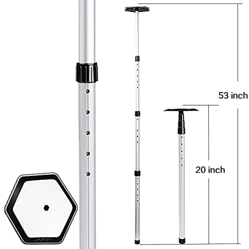 AMRTA Adjustable Golf Travel Bag Support Rod Golf Club Arm Stiff Alloy Rod for Golf Bag Adjustable 4 Telescoping Section, Golf Support Cover Stick Bag Protective Golf Bag Support Frame (White 20-53") — view 2