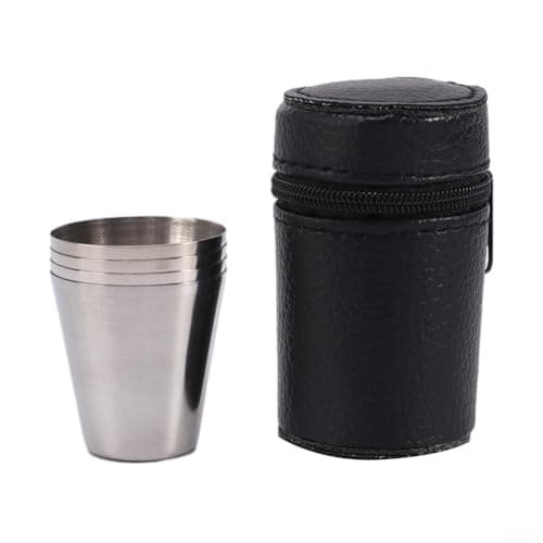 Stainless Steel Camping Cups 30ml, 4pcs 304 Outdoor Tableware Set