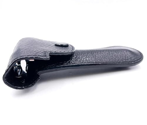 Parker Safety Razor Double Edge Safety Razor Travel Case - Leather Case with Snap-Lock Design - Compatible with Standard Double Edge Safety Razors — view 2