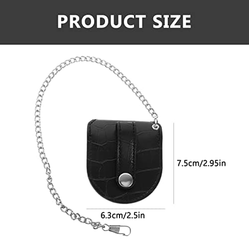 UKCOCO Pocket Watch Leather Belt Bag Bamboo Pattern Portable Waist Bag Small Fanny Pack for Everyday Use Included — view 6