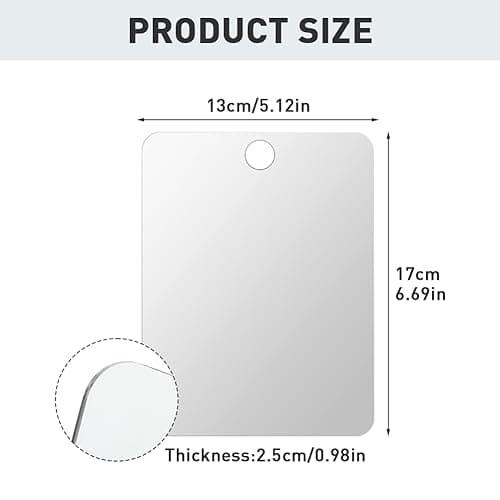 Shower Shave Makeup Travel Mirror - Fog-Free, Portable, Handheld for Shaving & Makeup — view 3