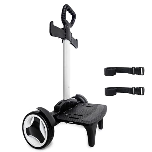 Folding Aluminum Alloy Silent Rolling Trolley Back Trolley with Luggage Strap for Backpacks and Trolleys