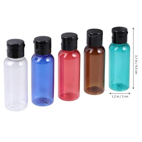 SUPVOX 12pcs Black Refillable Bottle 50ml Plastic Flip Cap Travel Container — view 6