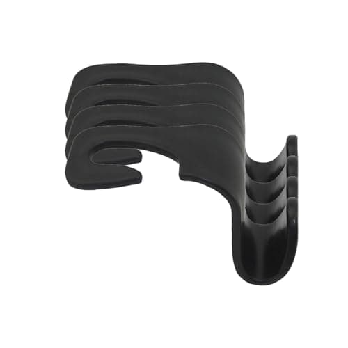 CBMZHF 4Pack Car Headrest Hooks - Adjustable Back Seat Organizer for SUV & Vehicles, Holds Purses, Grocery Bags, Umbrellas (Black)