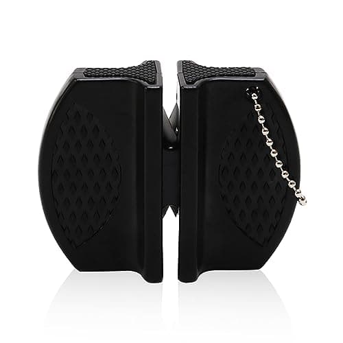 Luckious Compact Kitchen Knife Sharpener, Handy Dual-Sided Tool for Sharpening Knives at Home, Camping, Travel, or Outdoor BBQ