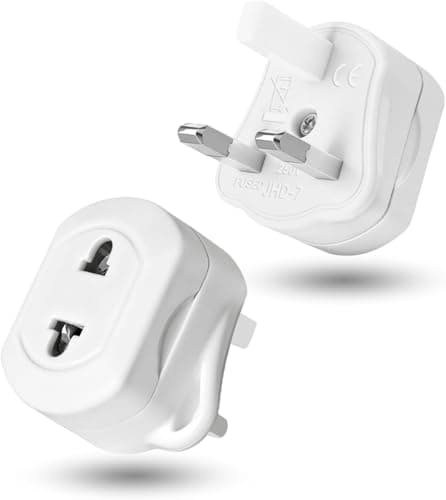 2-PACK Shaver Plug Adaptor UK,2 Pin to 3 Pin Toothbrush Converter Plug