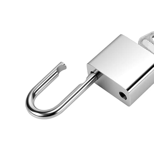 PINGEUI 8 Pack Padlocks with Keys, 30mm Mini Key Padlock, Small Pad Locks for Gym Locker, Suitcase, Travel Bag, Cabinets, Silver — view 3