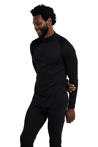 Mountain Warehouse Talus Mens Thermal Zip Neck Top Black (Z 3XL