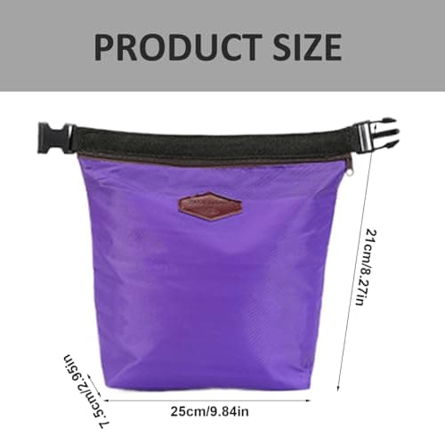 Insulated Lunch Bags Leakproof Small Cooler Bag with Buckle Clasp ＆ Handle Waterproof Thermal Bag Portable Cool Keep Foods Warm/Cool for 2-4 Hours for School Picnic Travel Purple — view 4