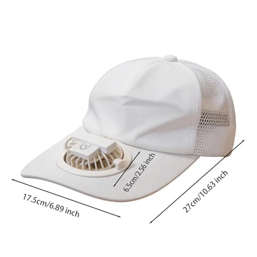 Outdoor Sun Hat with Built-in Fan for Hiking and Fishing,Cooling Fan Built-in | UPF 50+ Sun Protection | Adjustable fit | Lightweight for Outdoor Sports Black — view 3