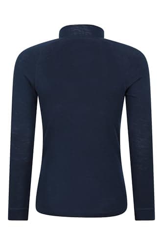 Mountain Warehouse Merino Mens Zip Neck Base Layer Top Navy 4XL — view 4