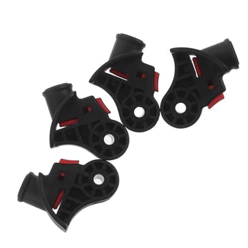 VILLCASE 4pcs Black Plastic Luggage Suitcase Wheels Replacement with Mounting Hardware, Wear-Resistant and Silent Rolling Trolley Wheels Repair Kit for Travel Suitcase and Trunk