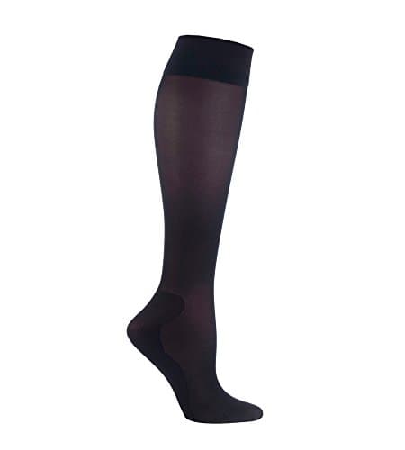 IOMI - Mens & Ladies Unisex 18 mmHg Graduated Compression Travel Flight Socks for DVT (4-7 UK, Black)