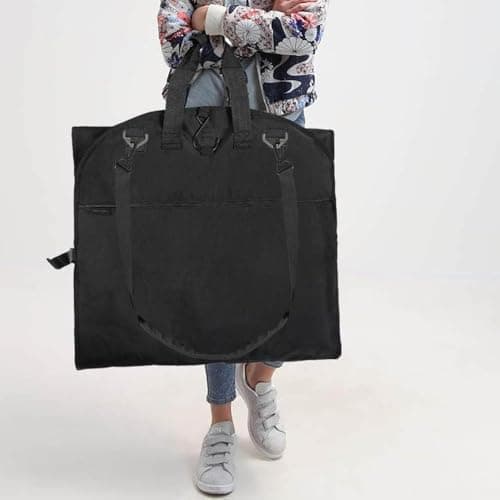 magictodoor Versatile Wedding Dress Garment Bag 66" Tri-Fold Gown Length w/Haning Hook, 66" Black, 66 Inch, Travel, 66" Black, 66 inch, Travel — view 5