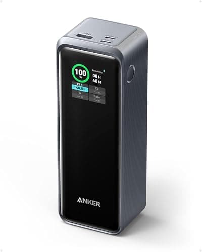 Anker Prime 27,650mAh Power Bank (250W), 3-Port Portable Charger, Smart App, Compatible with iPhone 16/15/14/13 Series, Samsung, Dell, AirPods, and More (Charging Base Not Included)