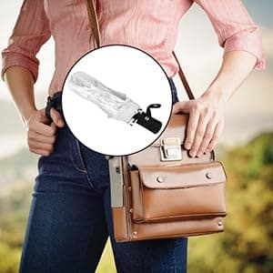Tiiyee Clear Auto Umbrella, Windproof Transparent Folding, Compact Travel — view 2