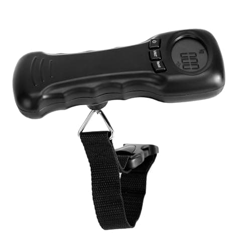 Luggage Scale, Balanzza Luggage Ight Scale Black Abs 44Kg/97Lb Portable Luggage Weight Scale Travel Hanging Luggage Scale Electronic Weight, Portable Ighing Scale, Digital Luggage Scales With Straps F — view 4