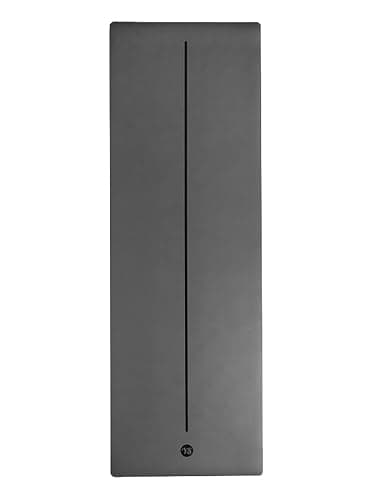 Yoga Studio The Grip Alignment Mat 4mm - 183cm x 61cm | Non-Slip Base | Moisture-Absorbing | Thick Latex-Free (Charcoal) — view 4