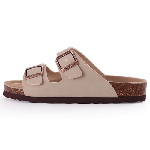 ODOLY Unisex Comfortable Cork Footbed Slide Sandals with Arch Support — view 3