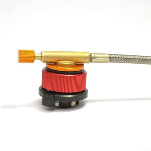 Red Metal Adapter for Split Burner Gas Tanks — view 2