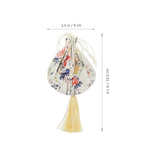 NULYLU 3pcs Lavender Sachet Bag with Tassels, Portable Cotton Cloth Small Bags for Wardrobe, Car, and Travel Storage — view 2