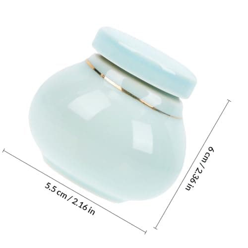 Ceramic Refillable Cream Jar Travel Sun Cream Jar Blue — view 2