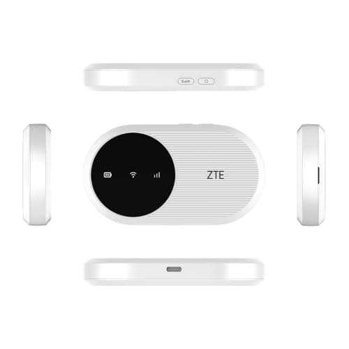 ZTE U10, Wi-Fi 6/4G LTE Mobile Wi-Fi, unlocked low cost portable hotspot, connects to 32 Devices, 2000mAh Battery, built in antenna for enhanced speeds, FREE SMARTY SIM Card- Pebble White — view 2