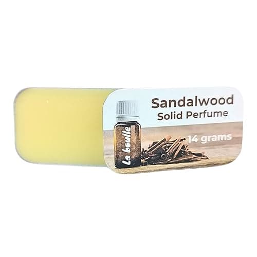 Sandalwood Solid Natural Perfume Balm. For sensitive skin. Handmade in UK. — view 2