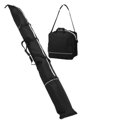Vomeko Ski Bag and Ski Boot Bag Combo,Nylon Snowboard Bag and Ski Boot Storage Bags,Waterproof Snowboard Bag,Carrying Travel Case Set, for Men, Women, Adults, and Children