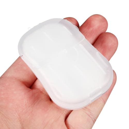 20 Boxes Portable Travel Soap Sheets, White Plastic Box Compact — view 4