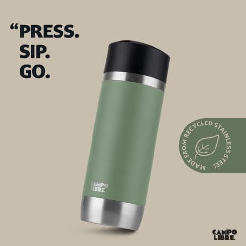 Campo Libre® Anto Travel Mug 350ml – Premium Insulated Coffee Cup to Go with One-Touch Leakproof Lid, Double-Wall Stainless Steel Coffee Mug, Keeps Drinks Hot for 6h — view 2
