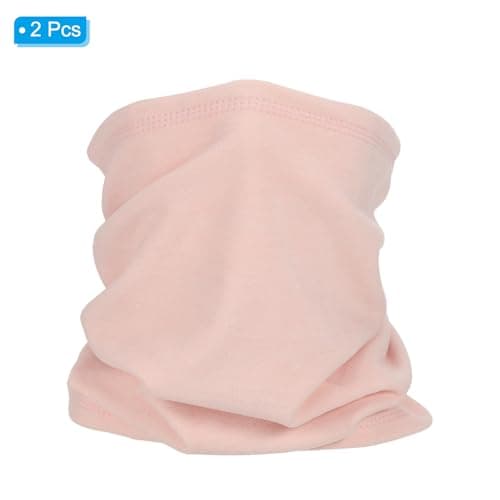 PATIKIL Winter Neck Warmer, 2 Pack Windproof Neck Gaiter Cold Weather Scarf Face Covering Ski Gaiter for Men Women, Pink — view 3