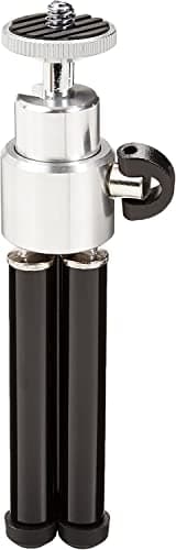 Amazon Basics Lightweight Mini Tripod 19cm/7.5inch, Extendable, Compatible with Small Devices (phone holder & remote not included), Black — view 5